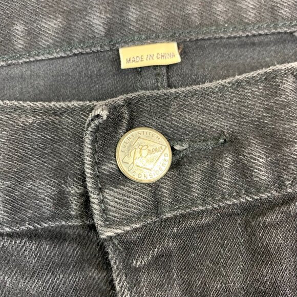 J Crew Mens Pants 36 Black Denim Jeans 484 Stretch Slim Tapered Luxury 36x27 - Picture 4 of 13